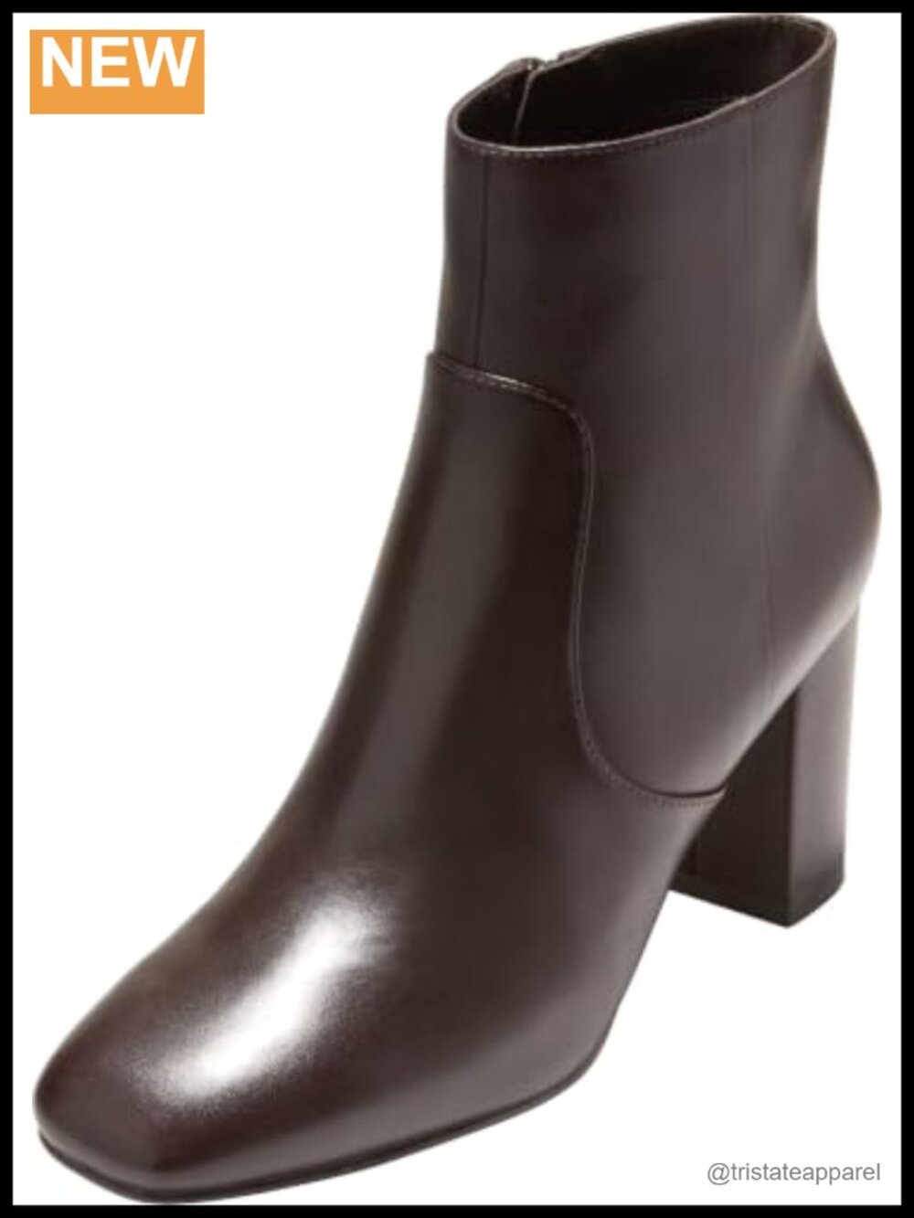 Leather Ankle Booties Pull-On Cushioned Footbed Round Toe